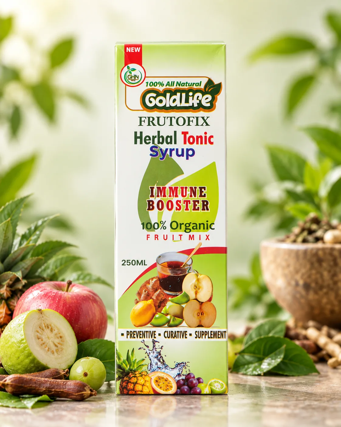 GoldLife Frutofix Herbal Tonic Syrup immune booster 250ml