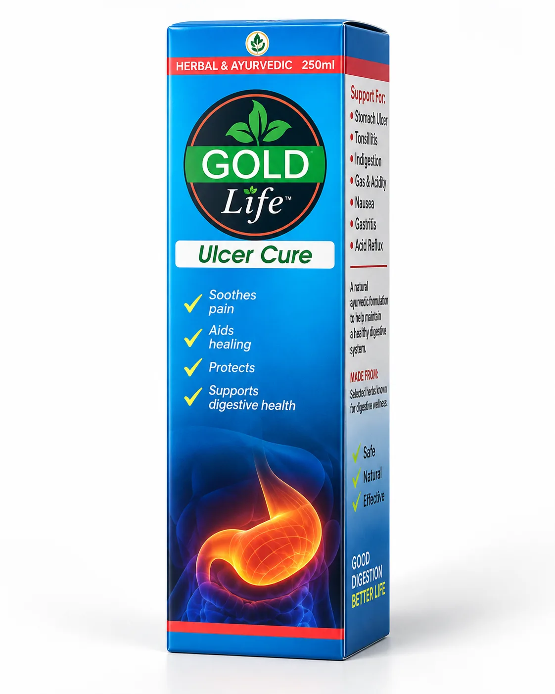 GoldLife Ulcer Cure 250ml herbal & ayurvedic